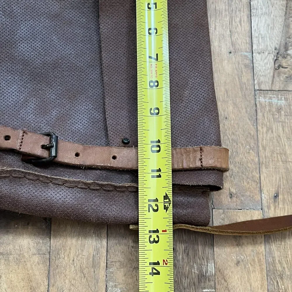 Vintage Style Leather Messenger Bag Handcrafted Adjustable Leather Strap Accent